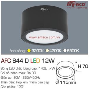 Đèn Anfaco LED downlight nổi AFC 644D 12W