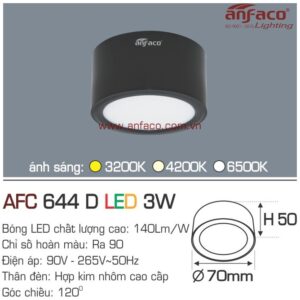 Đèn Anfaco LED downlight nổi AFC 644D 3W