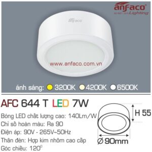 Đèn Anfaco LED downlight nổi AFC 644T 7W