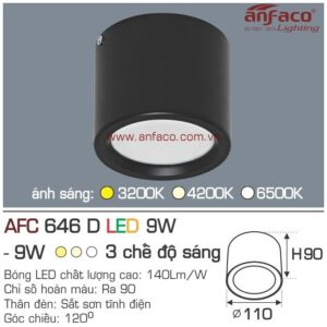 Đèn Anfaco LED downlight nổi AFC 646D 9W