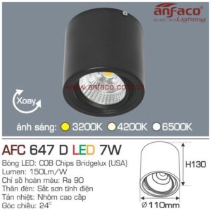 Đèn Anfaco LED downlight nổi AFC 647D 7W