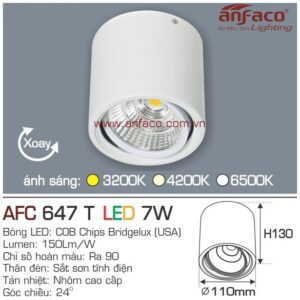 Đèn Anfaco LED downlight nổi AFC 647T 7W