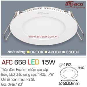 Đèn Anfaco LED panel âm trần AFC 668-15W