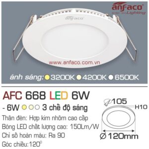 Đèn Anfaco LED panel âm trần AFC 668-6W