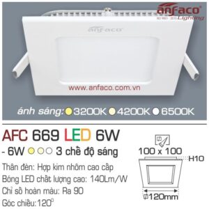 Đèn Anfaco LED panel âm trần AFC 669-6W
