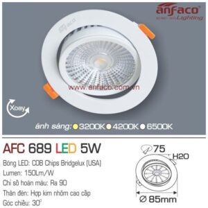 Đèn Anfaco LED downlight âm trần AFC 689-5W