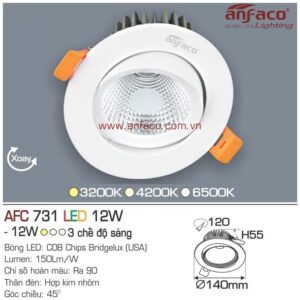 Đèn Anfaco LED downlight âm trần AFC 731-12W