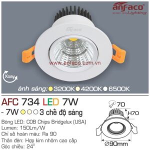 Đèn Anfaco LED downlight âm trần AFC 734-7W