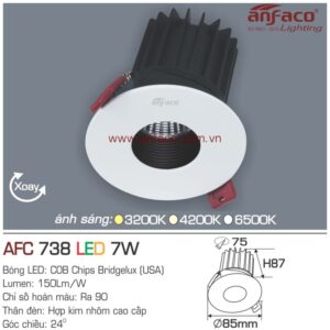 Đèn Anfaco LED downlight âm trần AFC 738-7W