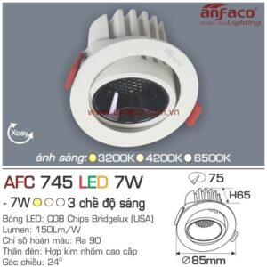 Đèn Anfaco LED downlight âm trần AFC 745-7W