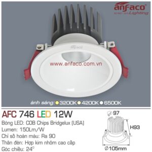 Đèn Anfaco LED downlight âm trần AFC 746-12W