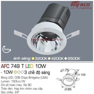 Đèn Anfaco LED downlight âm trần AFC 749T 10W