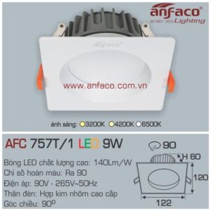 Đèn Anfaco LED downlight âm trần AFC 757T/1-9W