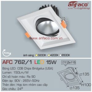 Đèn Anfaco LED downlight âm trần AFC 762/1-15W