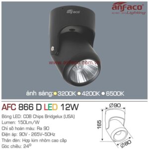 Đèn Anfaco LED tiêu điểm AFC 866D 12W đế ngồi