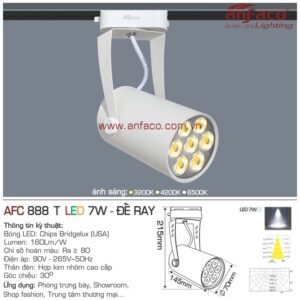 Đèn Anfaco LED tiêu điểm AFC 888T 7W đế ray