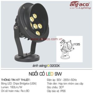 Đèn Anfaco LED AFC ngồi cỏ 9W