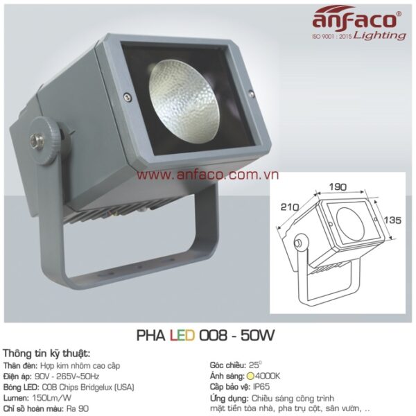 Đèn Anfaco Pha LED AFC 008-50W