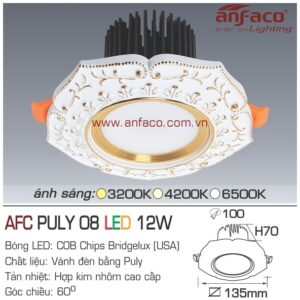 Đèn Anfaco LED downlight âm trần AFC Puly 08-12W