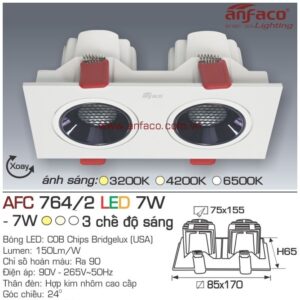 Đèn Anfaco LED downlight âm trần AFC AFC 764/2-7W