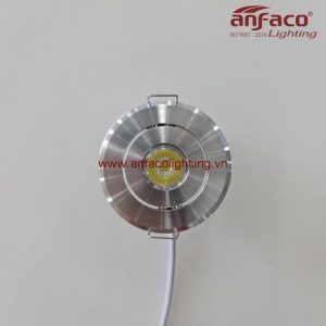 AFC-622B 1W Đèn Anfaco led downlight âm trần mini xoay góc AFC622B 1W vỏ trắng ánh sáng trắng 6500K ánh sáng trung tính 4200K, ánh sáng vàng 3200K