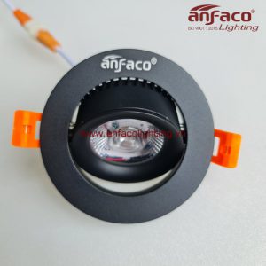 Đèn Anfaco downlight âm trần xoay góc AFC 672D 5W vỏ đen