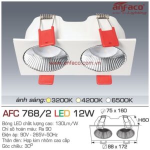 Đèn Anfaco LED downlight âm trần AFC 768/2-12W