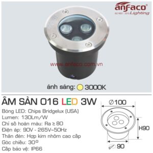 Đèn Anfaco LED âm sàn AFC 016-3W