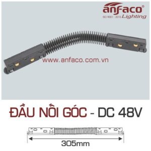 Đầu nối nguồn góc DC48V LED ray nam châm Anfaco