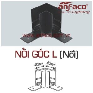 Đầu nối góc L nổi ray nam châm Anfaco