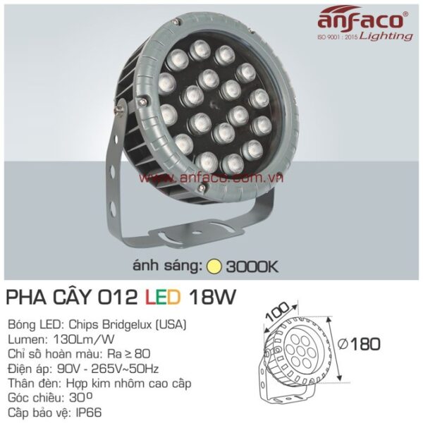 Đèn Anfaco LED pha cây AFC 012-18W