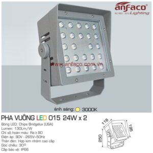 Đèn Anfaco LED pha vuông AFC 015-24Wx2
