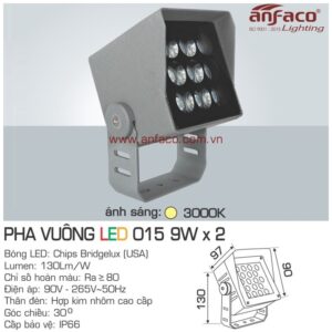 Đèn Anfaco LED pha vuông AFC 015-9Wx2