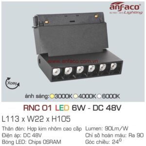 Đèn LED ray nam châm Anfaco RNC 01-6W DC48V