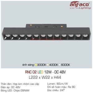 Đèn LED ray nam châm Anfaco RNC 02-12W