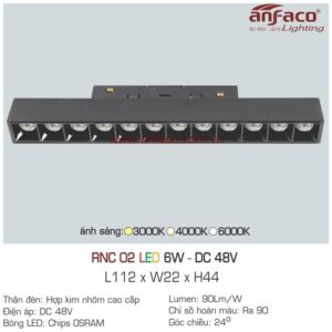 Đèn LED ray nam châm Anfaco RNC 02-6W