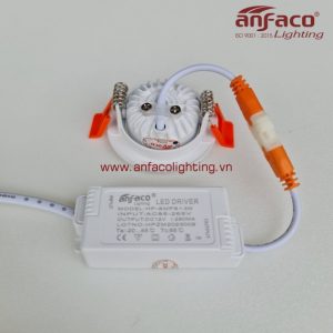 AFC-689 Đèn LED âm trần Anfaco xoay góc AFC689 3W 5W 7W 10W ánh sáng trắng 6500K trung tính 4200K vàng 3200K