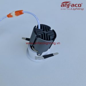 AFC-665 Đèn Anfaco lon led downlight âm trần xoay góc AFC665 5W 7W 15W vỏ trắng ánh sáng trắng 6500K ánh sáng trung tính 4200K, ánh sáng vàng 3200K