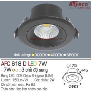 Đèn Anfaco LED downlight âm trần AFC 618D 7W