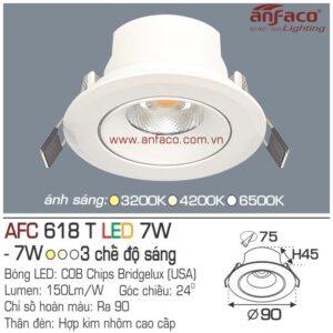 Đèn Anfaco LED downlight âm trần AFC 618T 7W