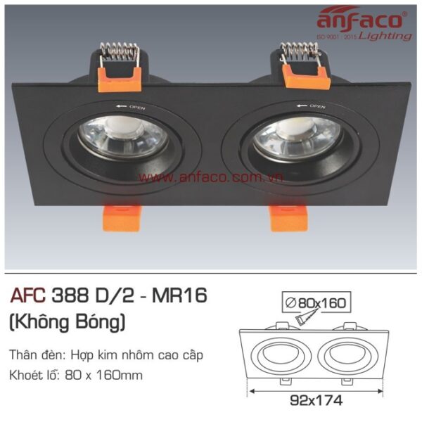 Đèn Anfaco LON downlight âm trần AFC 388T/2 LED MR16