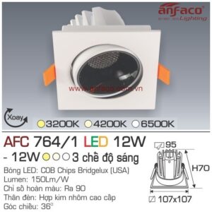 Đèn Anfaco LED downlight âm trần AFC AFC 764/1-12W