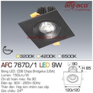 Đèn Anfaco LED downlight âm trần AFC 767D/1-9W