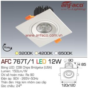 Đèn Anfaco LED downlight âm trần AFC 767T/1-12W