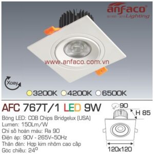 Đèn Anfaco LED downlight âm trần AFC 767T/1-9W