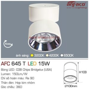 Đèn Anfaco LED downlight nổi AFC 645T 15W