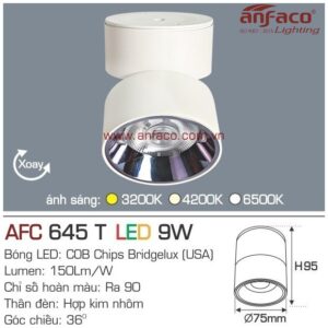 Đèn Anfaco LED downlight nổi AFC 645T 9W