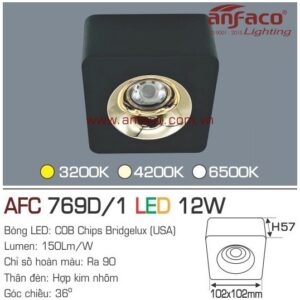 Đèn Anfaco LED downlight nổi AFC 769D/1-12W