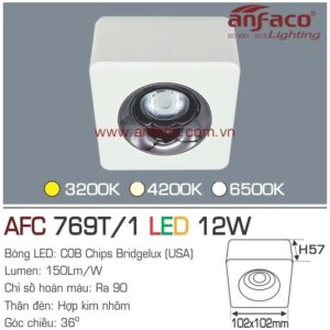 Đèn Anfaco LED downlight nổi AFC 769T/1-12W