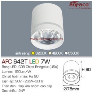 Đèn Anfaco LED downlight nổi AFC 642T 7W